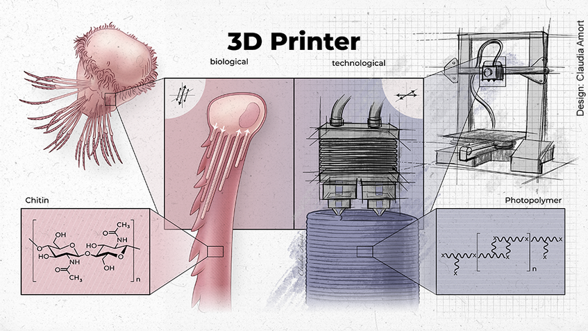 Schematic highlighting parallels and differences between 